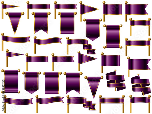 旗、線付、13紫