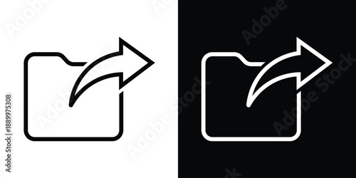 Outline vector icon showing two stacked paper documents with a curved arrow pointing right. Represents file sharing, data export, page duplication, or document transfer processes.