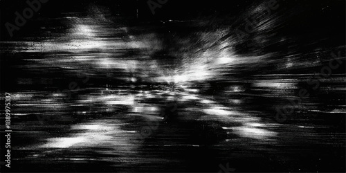 An abstract grunge vector illustration capturing a dark blue storm over the ocean with textured clouds, rain, and light waves blending into a nature-inspired artistic backdrop