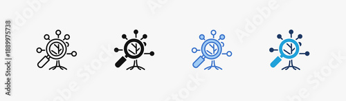 Set of analysis icon collection in Multiple Style. Icon suitable for web and mobile application