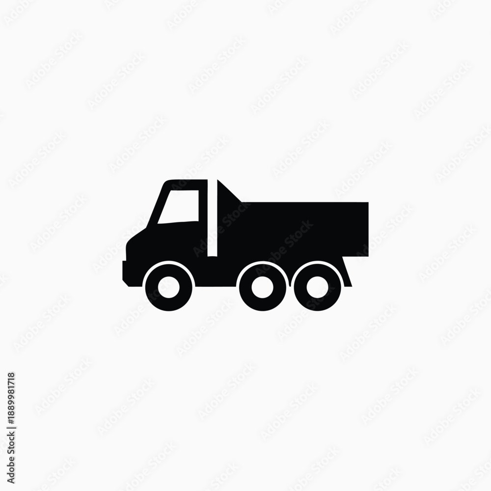 Fototapeta premium truck icon silhoutte vector style template