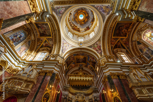 baroque style dome, considered the masterpiece of Lorenzo Gafà, St. Paul's Cathedral (Il-Katidral Metropolitan ta' San Pawl), 12th century, Mdina, Republic of Malta, Europe