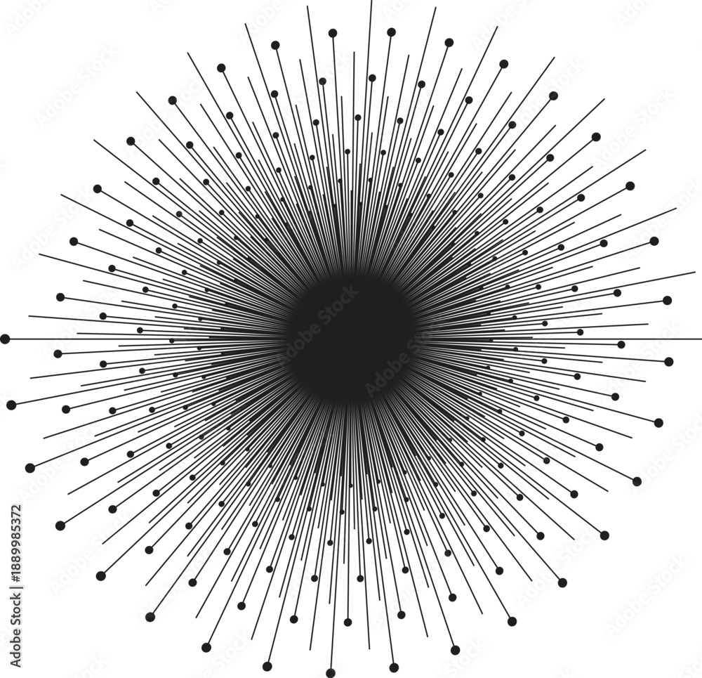 Obraz premium Abstract Radial Composition