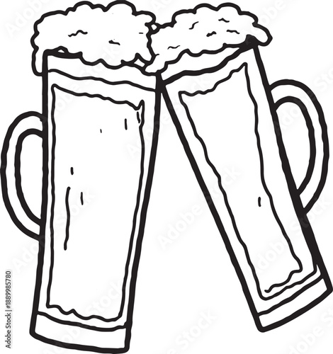 glass of beer with foam