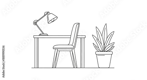 Vector illustration of isolated garden tools on a white background featuring a comfortable wooden chair and metal stool for home decor and interior design style