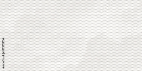White wrinkled paper texture. Vector halftone pixelated manga background. Light beige neutral color dots bg. Grungy urban backdrop. Wide horizontal duotone banner. Crumpled punk collage template
