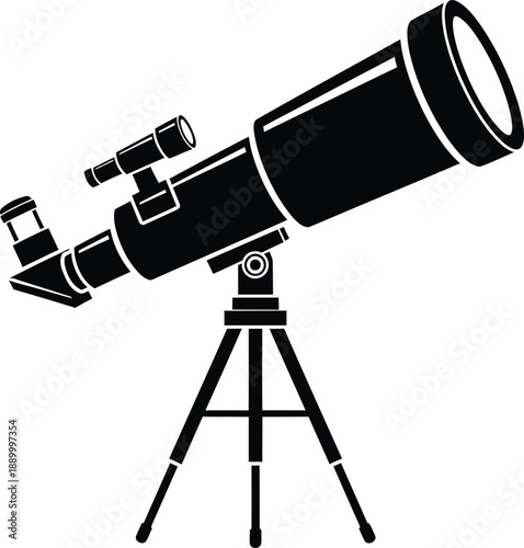 Astronomical Telescope Equipment Vector Icon
