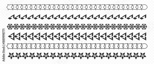 Decorative Line Border Design with Elegant Linear Frames, Minimal Ornamental Dividers, and Classic Vector