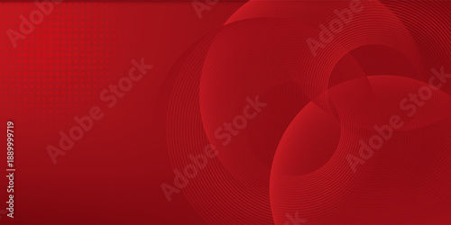 White circle geometric red abstract background. vector