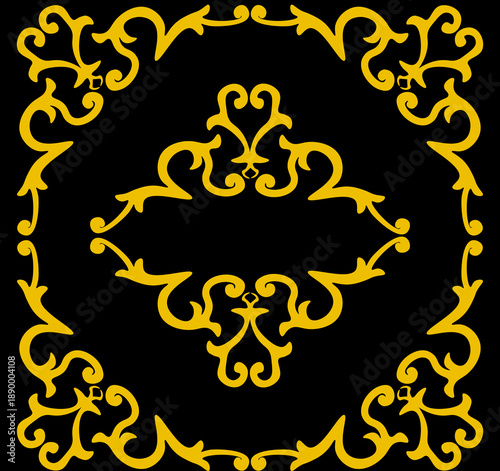 Floral pattern. wood carving pattern