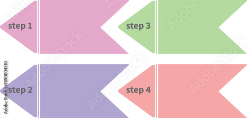 Steps Shape Infographic Vector Design for Process Flow and Business Presentation
