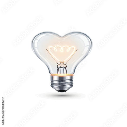 Heart-shaped light bulb