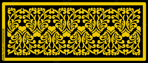 Floral pattern. wood carving pattern