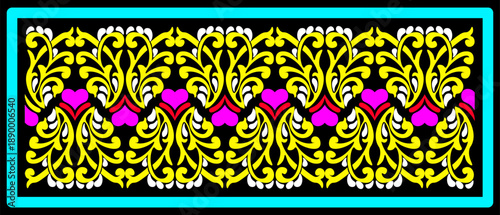 Floral pattern. wood carving pattern