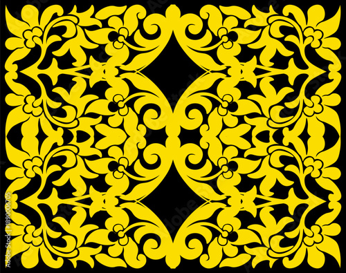 Floral pattern. wood carving pattern