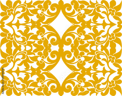 Floral pattern. wood carving pattern