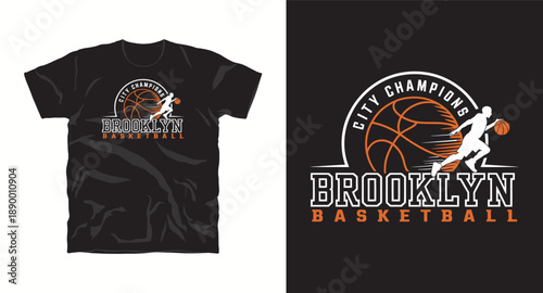 Brooklyn basketball city champions t shirt design