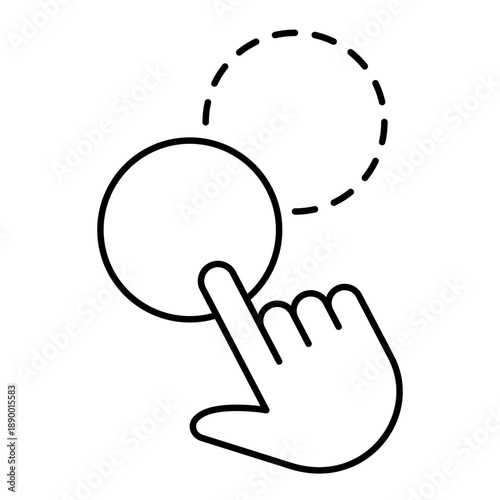 Drag and drop icon. Computer mouse, cursor, pointer symbol. Dragging and dropping sign