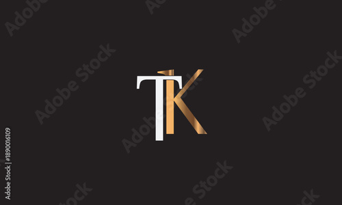TK, KT, K, T Abstract Letters Logo Monogram