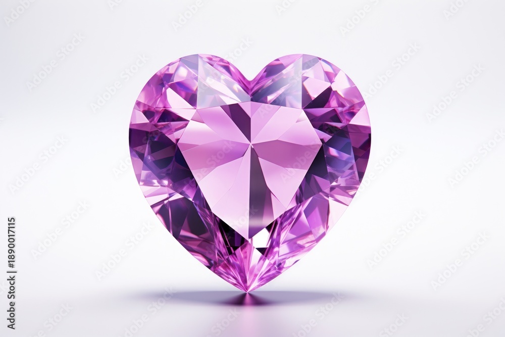 Fototapeta premium Heart Shape gemstone amethyst jewelry.