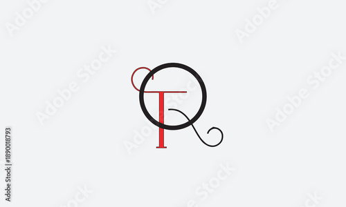 TQ, QT, Q, T Abstract Letters Logo Monogram