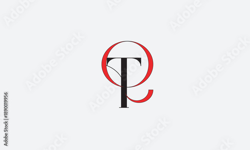 TQ, QT, Q, T Abstract Letters Logo Monogram