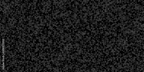 Vector black and gray low poly triangle texture pattern paper design. minimal paper low polygon cubic design. geometric wall metal cube triangle wallpaper background.