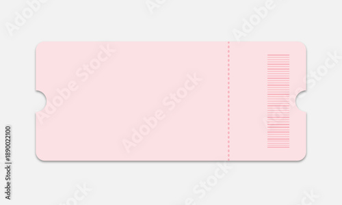 Ticket template on white background.
