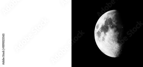 Transparent moon phase asset on checkered background with black mask for video editing celestial body astronomical photography cutout view