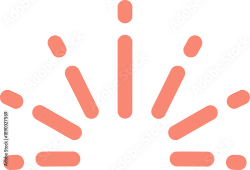 Abstract sun icon with linear rays. Modern simple symbol. Flat vector illustration for web design, app, button, logo element, graphic