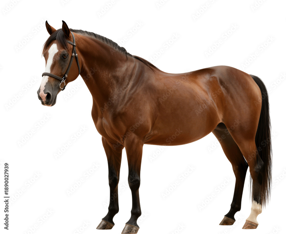Obraz premium Majestic Brown Horse Standing Gracefully
