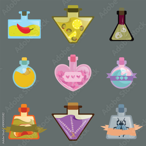 Cute cartoon magical game bottles pack