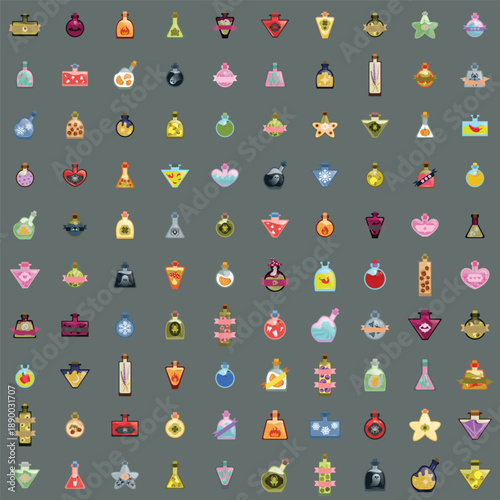 Game catroon potions large pack