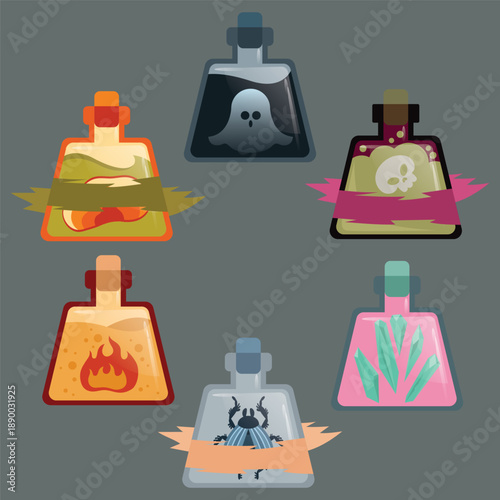 Cute cartoon magical game bottles pack