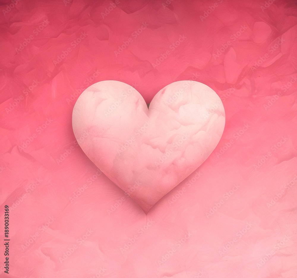 Obraz premium Vintage heart love background, retro paper texture, soft red and pink tones
