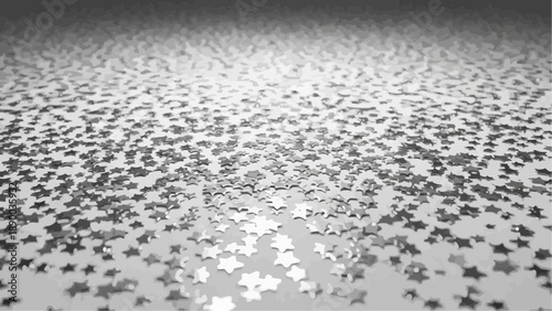 Jigsaw puzzle pieces scattered on surface with gradient lighting effect