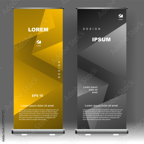 Business Roll up banner vertical template design, for brochure, business, flyer, infographics. modern x-banner and flag-banner advertising. vector illustration