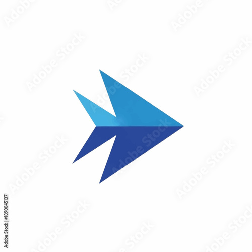 Free Download Abstract Blue Geometric Arrow Shape Pointing Right. - GFXLoad
