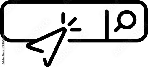 Search Bar UI Elements and icon. Search boxes in different shapes, minimalist user interface templates for web and mobile apps, ordered collection.