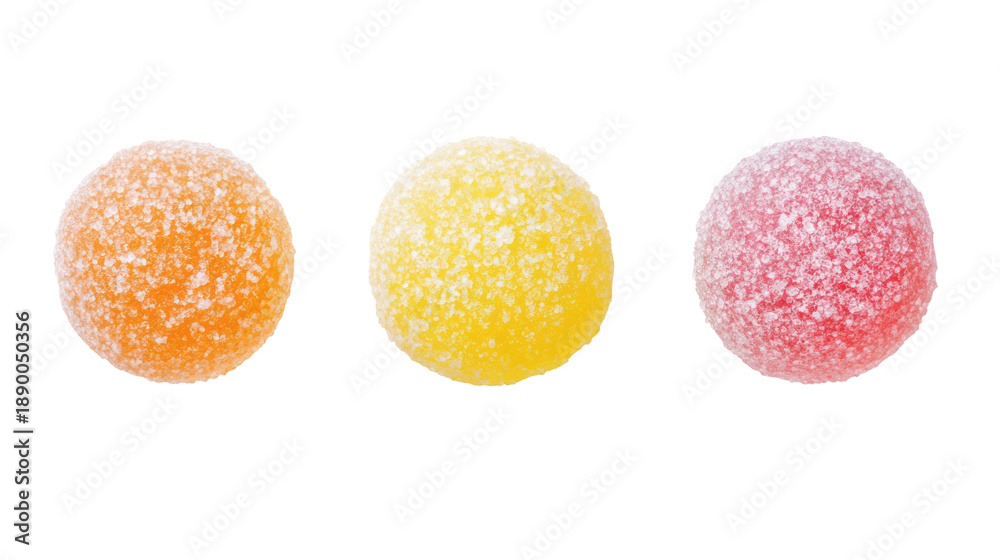 Obraz premium Colorful gummy candies isolated on transparent background