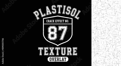 Foto Distressed Plastisol Crack Effect Number 87 Texture Overlay for Graphic Design