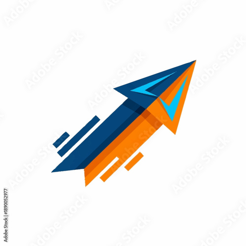 Wallpaper Mural Dynamic upward arrow symbol representing progress and achievement. Torontodigital.ca