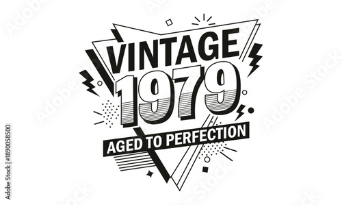 vintage 1979 aged to perfection t shirt design