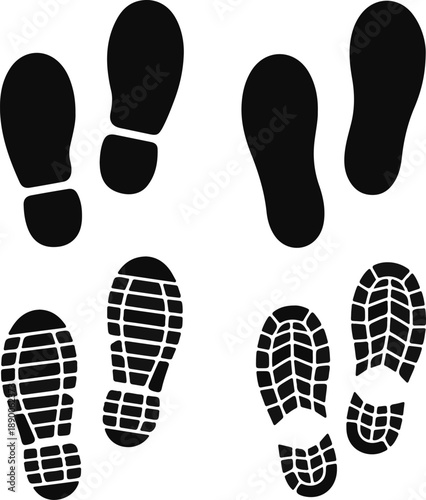foot prints vector