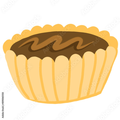 delicious dessert homemade chocolate pie with smooth chocolate filling and crisp pastry crust