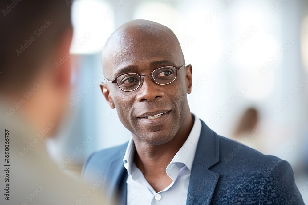 Fototapeta premium Meeting glasses adult face.