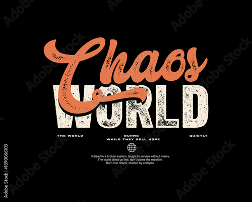 Urban streetwear typography style Graphic tee design templates