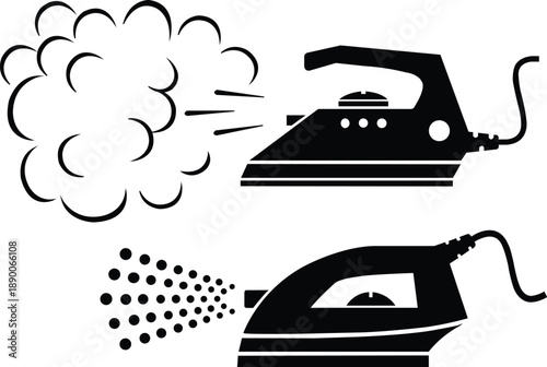 Steam iron vector illustration
