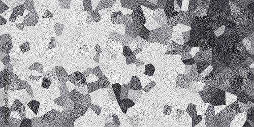 Geometric abstract monochromatic background with a mosaic-like pattern of irregular polygons and a fine grainy texture, creating a unique and modern visual for design