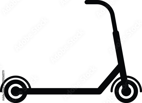 Kick Scooter Silhouette – Minimal Personal Transport Vector Icon